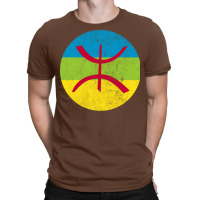 Berber  Imazighen Faded Style Flag Design T-shirt | Artistshot