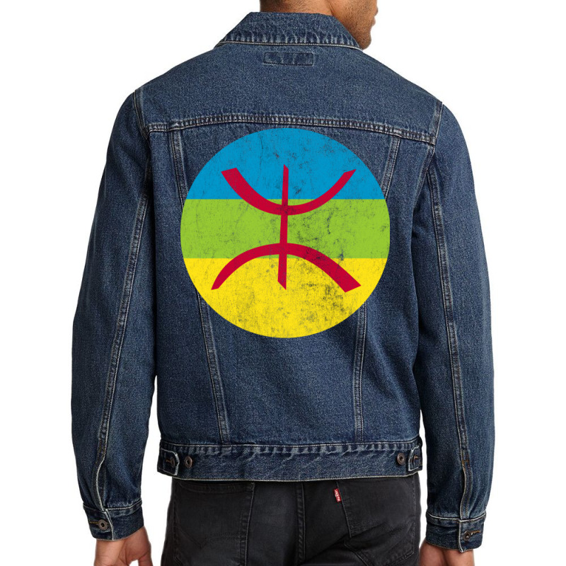 Berber  Imazighen Faded Style Flag Design Men Denim Jacket | Artistshot