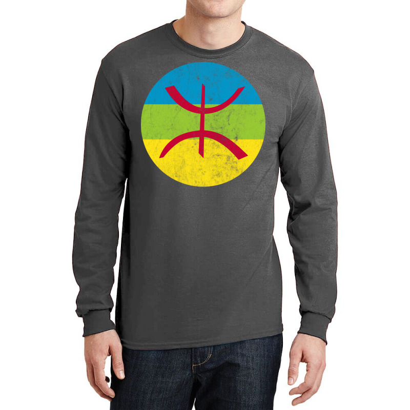 Berber  Imazighen Faded Style Flag Design Long Sleeve Shirts | Artistshot