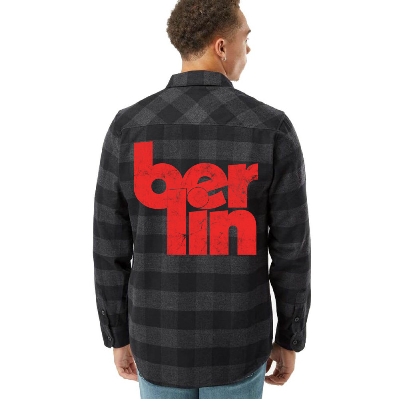 Berlin  Retro Typography Design Flannel Shirt | Artistshot