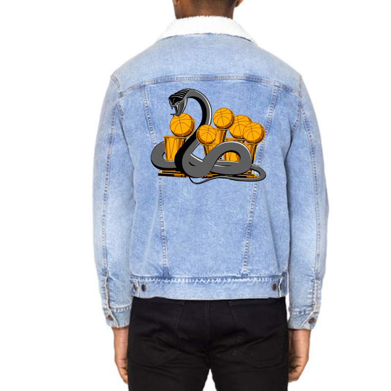 Black Snake Unisex Sherpa-lined Denim Jacket | Artistshot