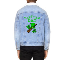 Happy  St Patrick's Day Unisex Sherpa-lined Denim Jacket | Artistshot