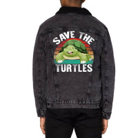 Save The Turtles Shirt Unisex Sherpa-lined Denim Jacket | Artistshot