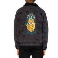 Pineapple Sunbathe Unisex Sherpa-lined Denim Jacket | Artistshot