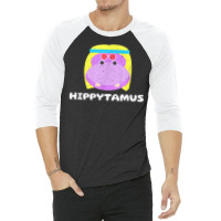 Funny Hippo Hippypotamus Vintage Animal Lovers 3/4 Sleeve Shirt | Artistshot