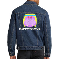 Funny Hippo Hippypotamus Vintage Animal Lovers Men Denim Jacket | Artistshot