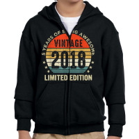 5 Year Old Gifts Vintage 2018 Limited Edition 5th Youth Zipper Hoodie | Artistshot