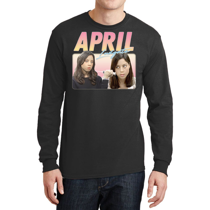 April Ludgate  Retro Aesthetic Style Fan Design Long Sleeve Shirts | Artistshot