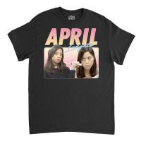 April Ludgate  Retro Aesthetic Style Fan Design Classic T-shirt | Artistshot