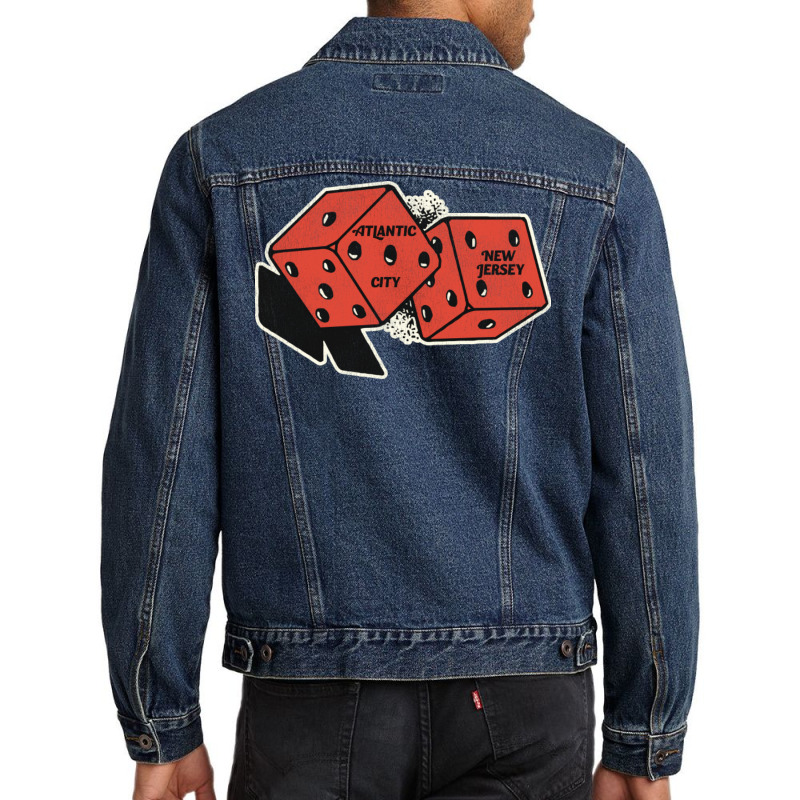 Atlantic City New Jersey Vintage Gambling Dice Men Denim Jacket by zaheretippanp | Artistshot