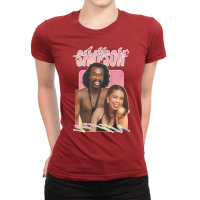 Ashford & Simpson  80s Retro Soul Fan Design Ladies Fitted T-shirt | Artistshot