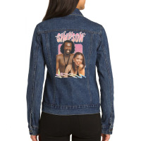 Ashford & Simpson  80s Retro Soul Fan Design Ladies Denim Jacket | Artistshot