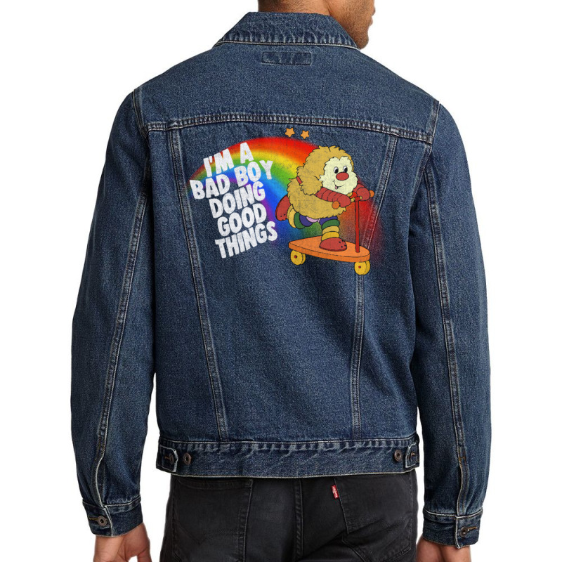 Bad Boy  Vintage Aesthetic Meme 80s Cartoon Design Men Denim Jacket by zaheretippanp | Artistshot