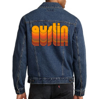 Austin Texas Pride Retro Style Represent Men Denim Jacket | Artistshot