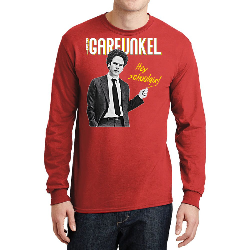 Art Garfunkel  Hey Schoolgirl Retro Fanart Long Sleeve Shirts | Artistshot