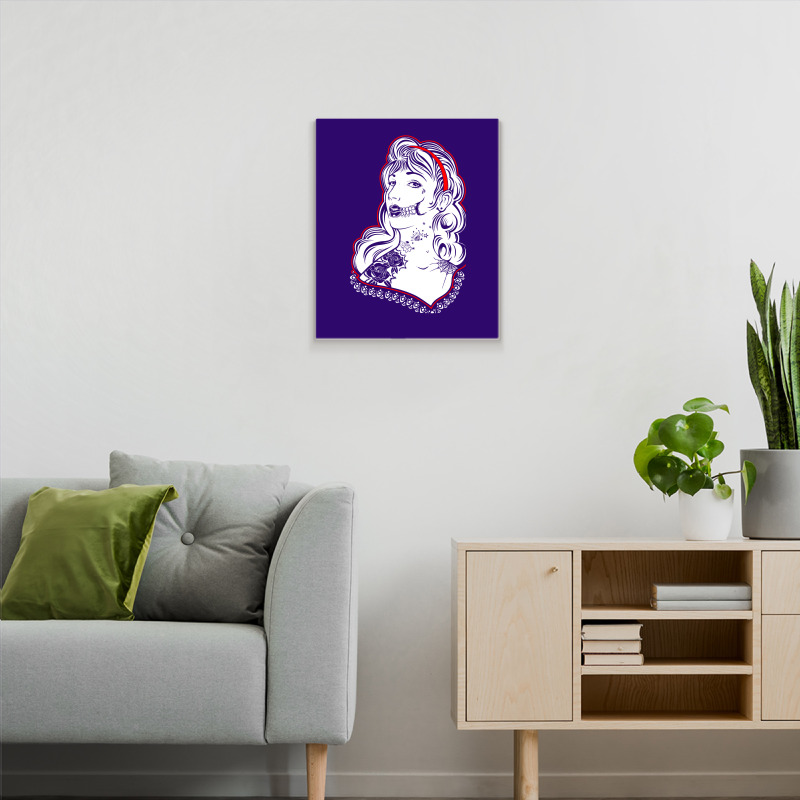 Sugar Skull Women White Metal Print Vertical | Artistshot