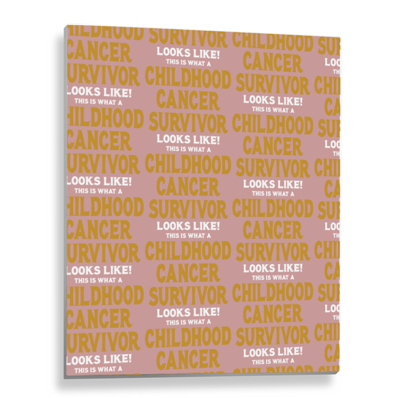 Never Underestimate The Strength Of A Childhood Cancer Warrior Metal Print Vertical | Artistshot