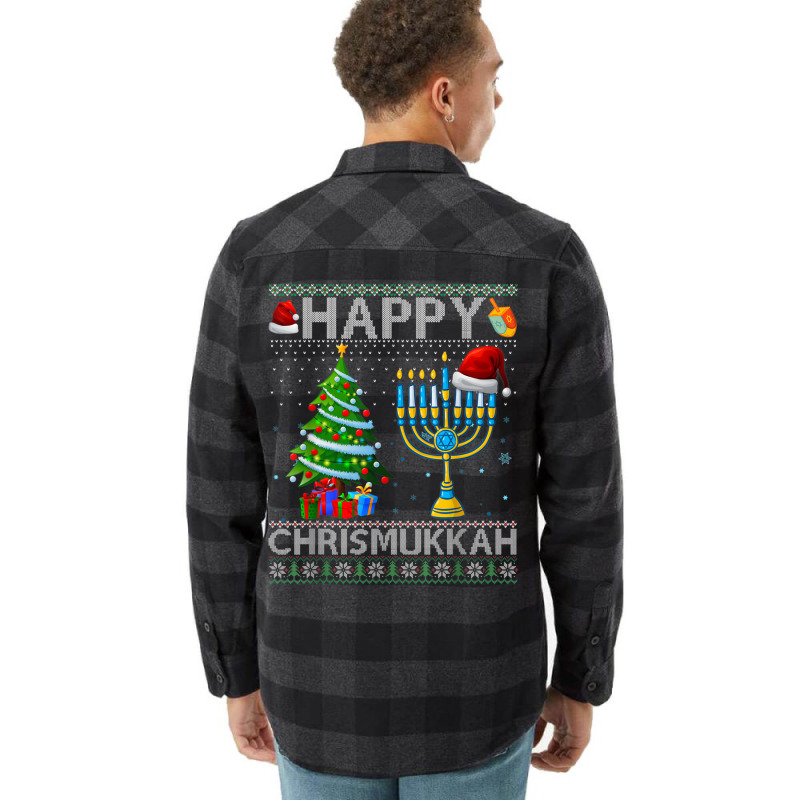 Happy Chrismukkah Jewish Christmas Hanukkah Chanuk Flannel Shirt | Artistshot