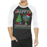 Happy Chrismukkah Jewish Christmas Hanukkah Chanuk 3/4 Sleeve Shirt | Artistshot