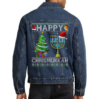 Happy Chrismukkah Jewish Christmas Hanukkah Chanuk Men Denim Jacket | Artistshot