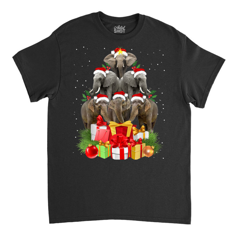 Elephant Christmas Tree Merry Xmas Elephant Classic T-shirt | Artistshot