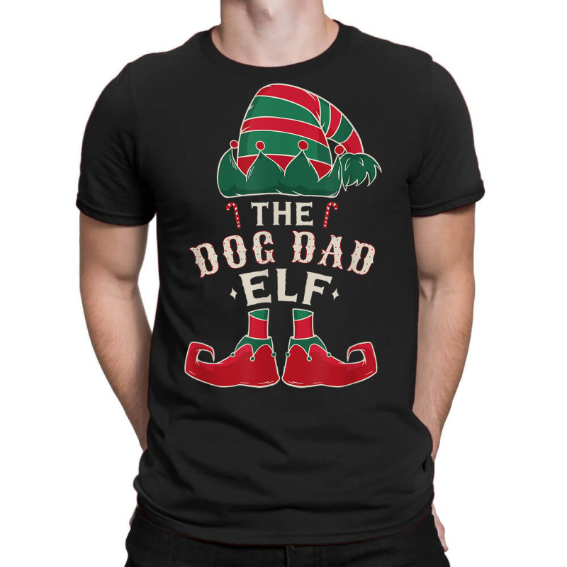 The Dog Dad Elf Cute Ugly Christmas Sweater Family T-shirt | Artistshot