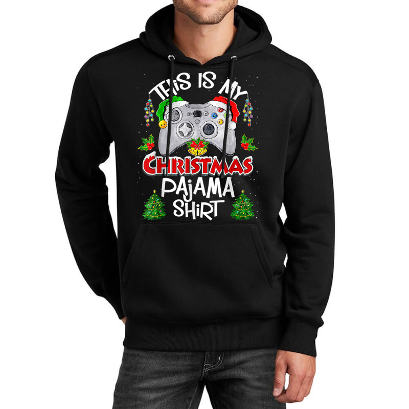 This Is My Christmas Pajama Santa Hat Gamer Video Unisex Hoodie | Artistshot