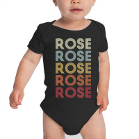 Rose Michigan Rose Mi Retro Vintage Text Baby Bodysuit | Artistshot