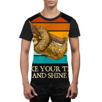 Take Your Time And Shine Sloth Lover Motivational Graphic T-shirt | Artistshot