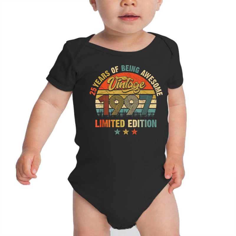 25 Year Old Vintage 1997 Limited Edition 25th Birt Baby Bodysuit by Defy | Artistshot