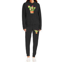 Sunset Smile Of Funny Cactus Flowerpot Hoodie & Jogger Set | Artistshot