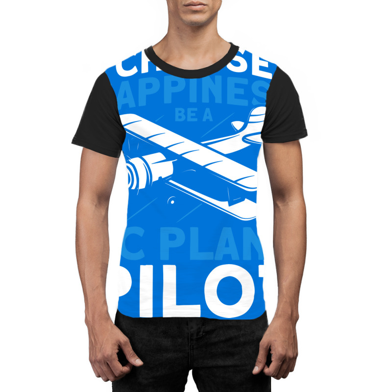 Choose Happiness Be A Rc Plane Pilot Model Airplan Graphic T-shirt | Artistshot