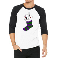 Dalmatian Puppy In A Stocking 3/4 Sleeve Shirt | Artistshot