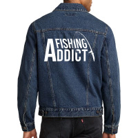 Fishing Addict Green Men Denim Jacket | Artistshot