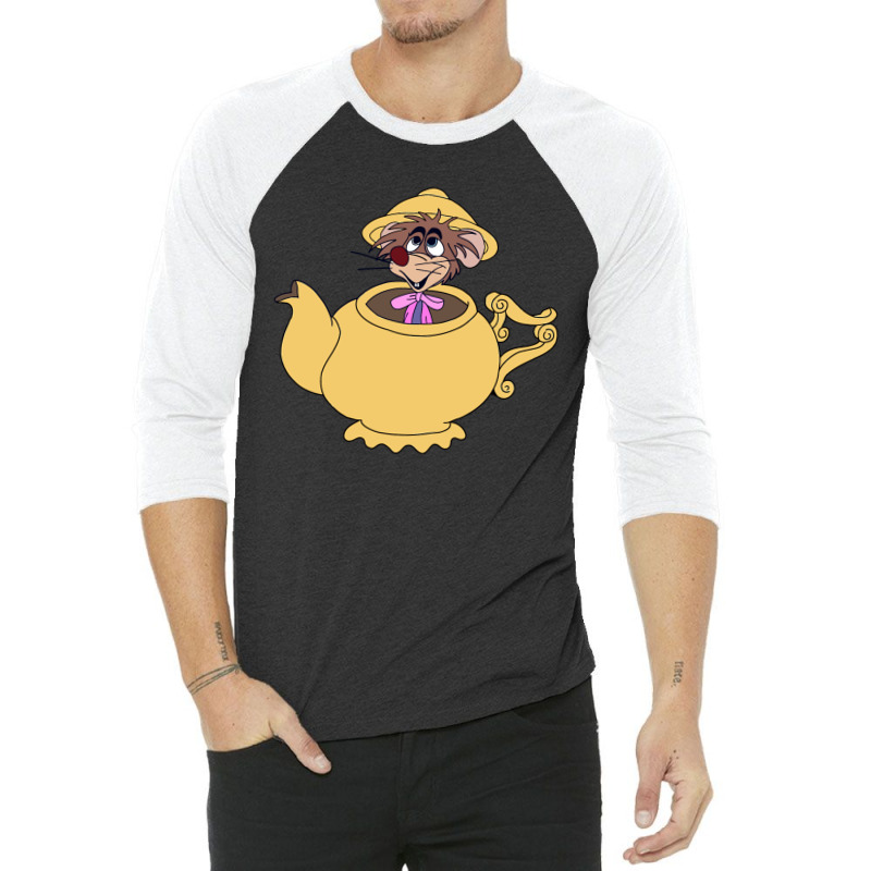 Dormouse In A Teapot 3/4 Sleeve Shirt | Artistshot