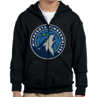 Timberwolves Youth Zipper Hoodie | Artistshot