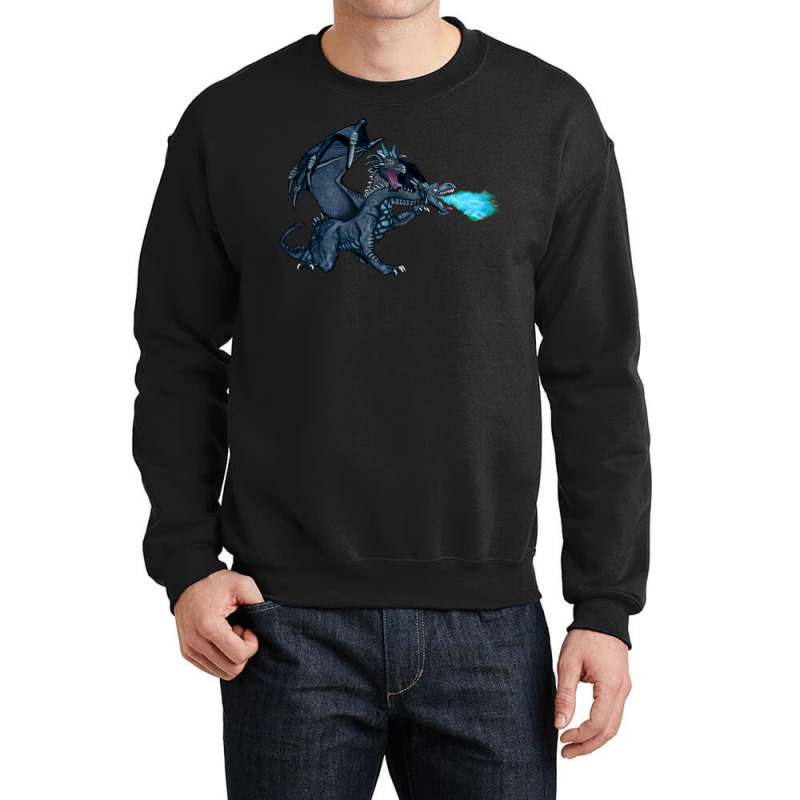 Two Headed Ice Dragon Crewneck Sweatshirt | Artistshot