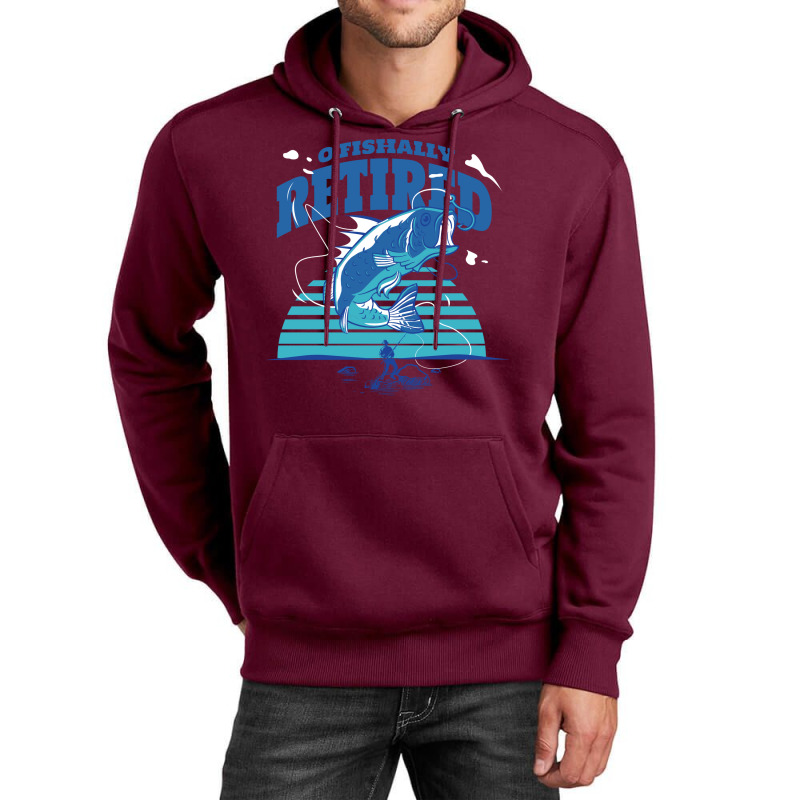 Fisher Ofishally Retired Retirement Fishing Vintag Unisex Hoodie | Artistshot