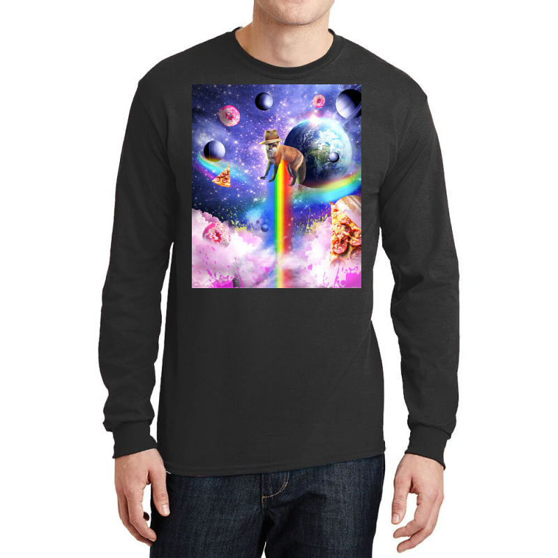 Space Fox Humor Long Sleeve Shirts | Artistshot