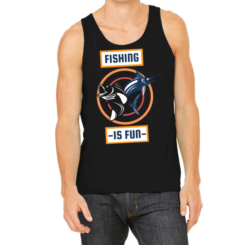 Fishing Is Fun Retro Tank Top by zydravidic2 | Artistshot