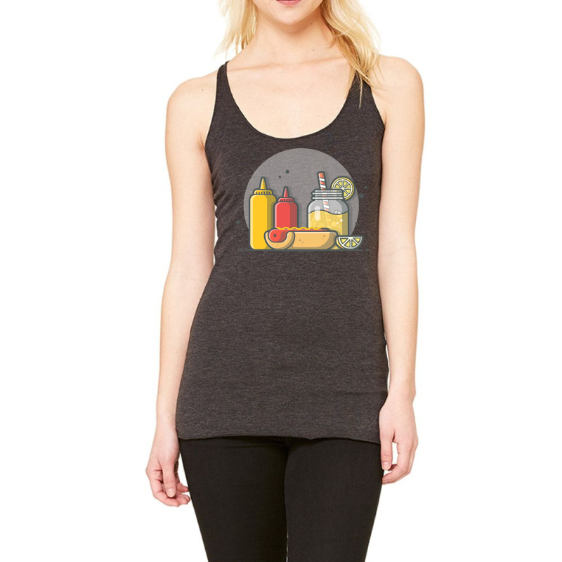 Hotdog Ketchup And Lemonade Travel Racerback Tank by omerisqurdluj | Artistshot