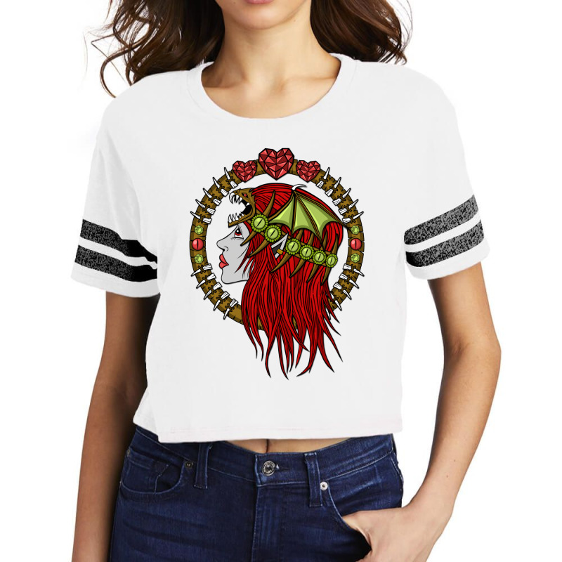 Lady Dragon Scorecard Crop Tee by gindercvschelpom | Artistshot