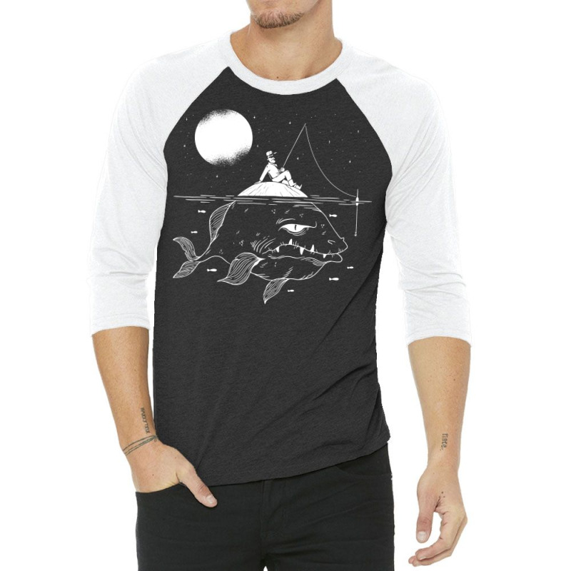 Lurking Fish Vintage 3/4 Sleeve Shirt by zydravidic2 | Artistshot