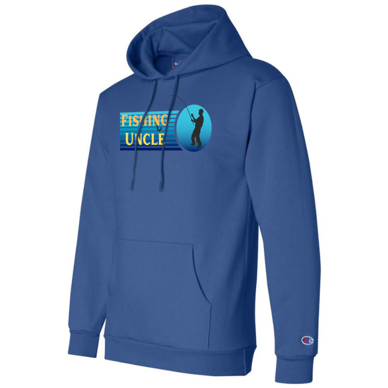 Fishing Uncle Blue Champion Hoodie by omakatetterl | Artistshot