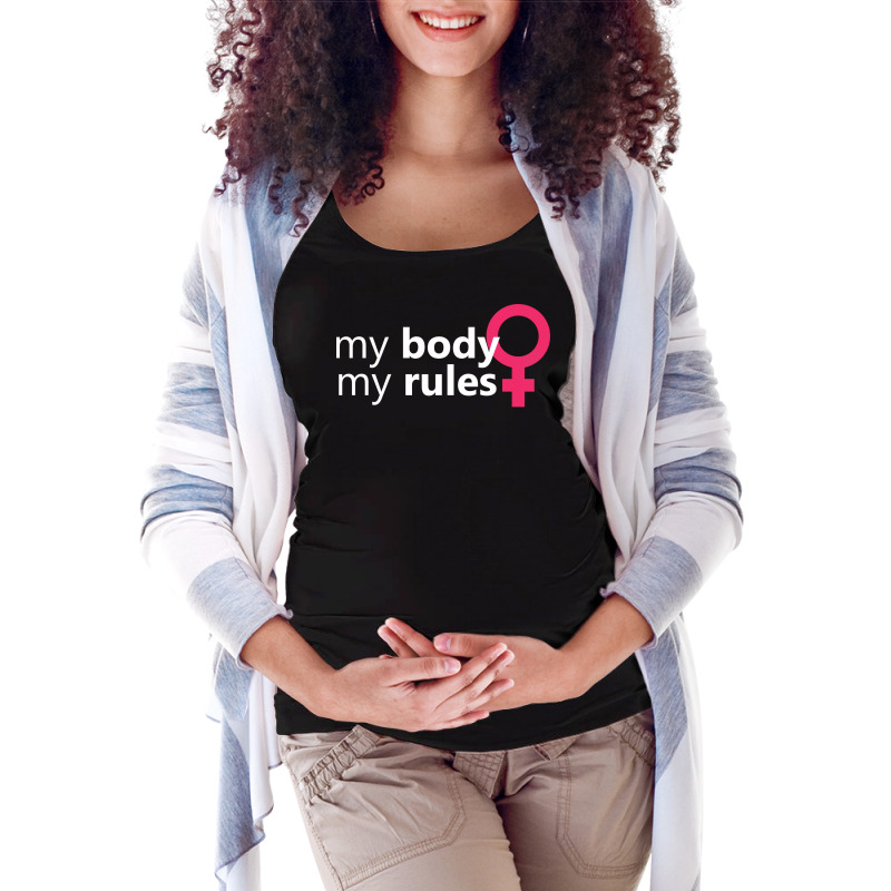 My Body My Rules Feminism Feminist Feminine Music Maternity Scoop Neck T-shirt by kmgkusimon | Artistshot