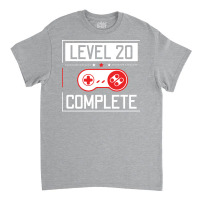 Level 20 Complete 20th Birthday Year Old Gamer Gif Classic T-shirt | Artistshot