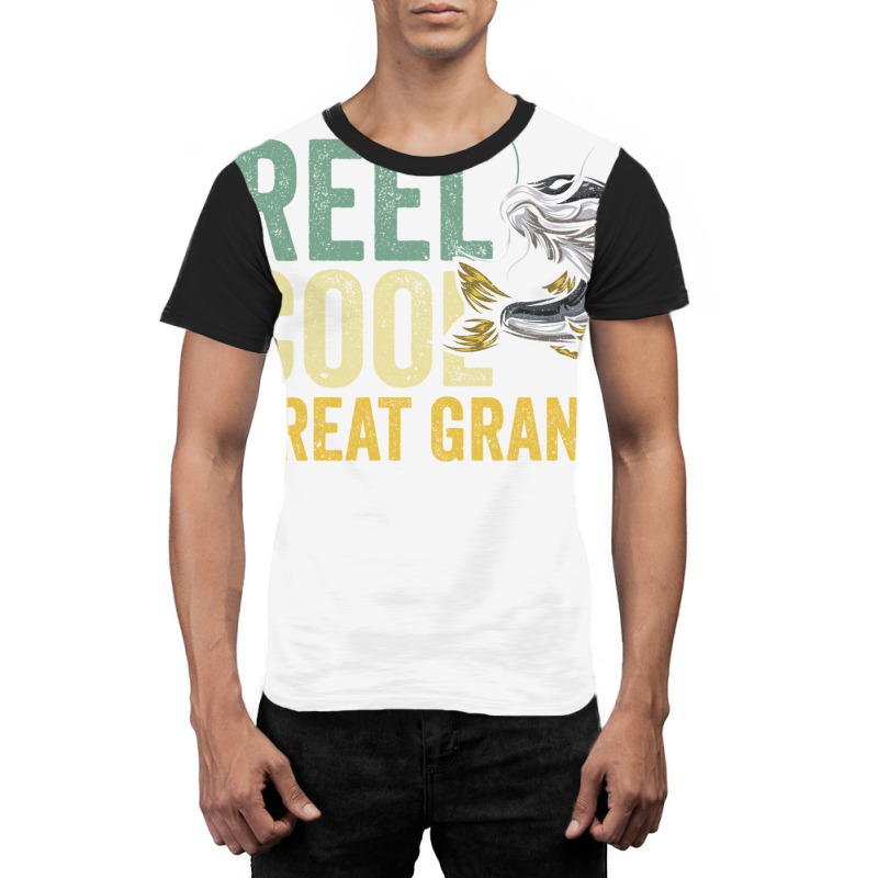 Reel Cool Great Grandpa Fisherman Fishing Stars Graphic T-shirt | Artistshot