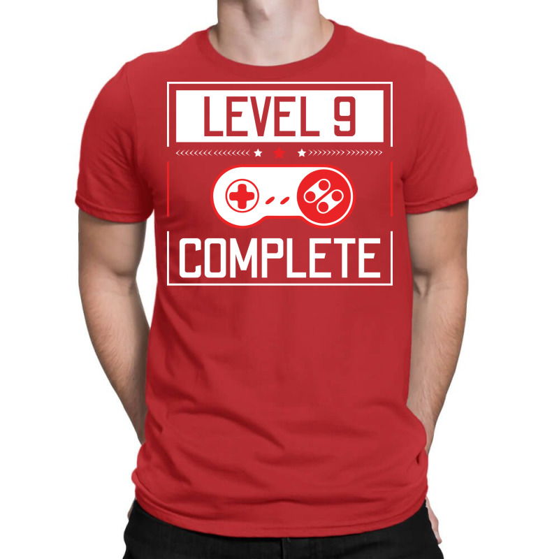 Level 9 Complete 9th Birthday Year Old Gamer Gift T-Shirt by rosyambilolf | Artistshot