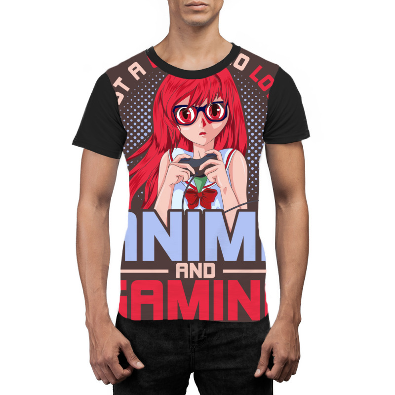 Just A Girl Who Loves Anime And Gaming Music Graphic T-shirt by inkidimerk | Artistshot