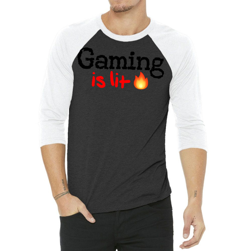 Gaming Is Lit Stars 3/4 Sleeve Shirt by koyunsnoerw | Artistshot